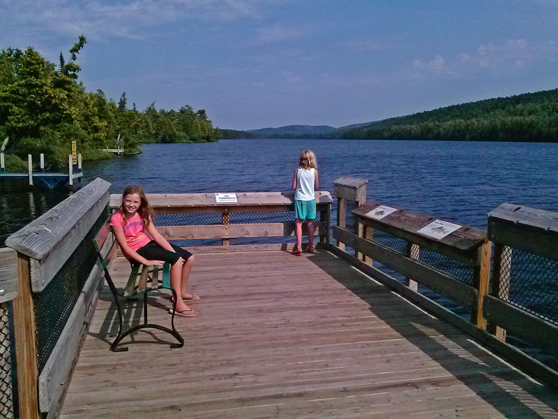 fishing from the dock at lake fanny hooe